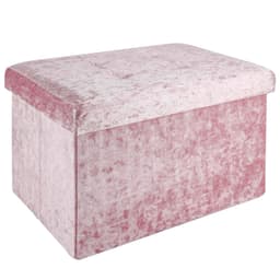 Sammenleggbar Krakk Benk 49x30x30cm Fotstøtte (rosa)