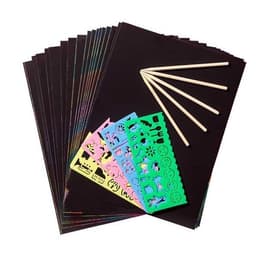 Rainbow Scratch Art Paper ja työkalut - 50 paperia