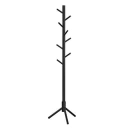 Vapaasti seisova puinen vaateteline - 175 cm, svart, 8 koukkua