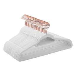 Fløyelshengere 30-pk - Hvit med roségullfargede detaljer