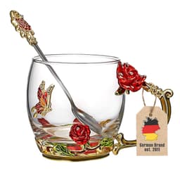 Fjärilste kopp Blommig kopp Kaffekopp Teacup 330 m