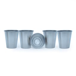 5x Stabelbare drikkekrus i rustfrit stål (85 ml)