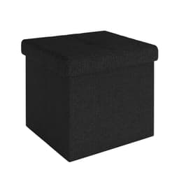 Taitettava Jakkara 30x30x30 cm Jalkatuki (musta)