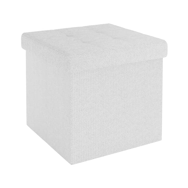 Foldbar Skammel 30x30x30 cm Taburet (hvid)