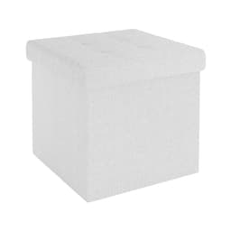 Taitettava Jakkara 30x30x30 cm Jalkatuki (valkoinen)