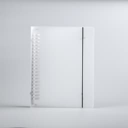 Transparent A5-mappe med 20 ringe