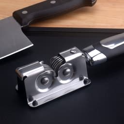 Sort multifunksjonell knivsliper i rustfritt stål