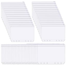 A5 PVC vetoketjullinen pussi 6-rengaskansiolle 60 kpl pakkaus
