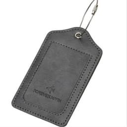 Nyt PU Anti-tabt Metal Lanyard Bagagemærke Grå