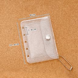 Korthållare för anteckningsböcker - 5-rings pärm Transparent glitter