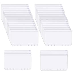 A6 PVC-glidelåslomme for 6-ringsperm 30-pack