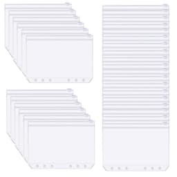 A5 PVC lynlås pose til 6-ring ringbind 30-pack
