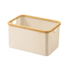 Kokoontaitettava pyykkikori kannella, beige M