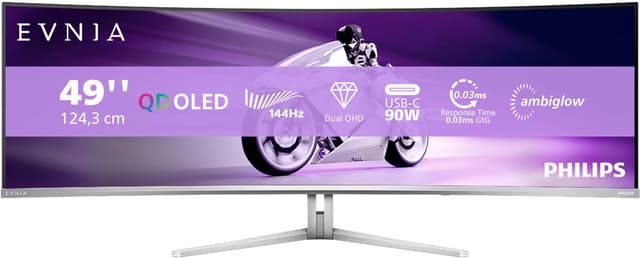 Evnia 49M2C8900L 49" QHD/OLED/144Hz/95W välvd gamingskärm