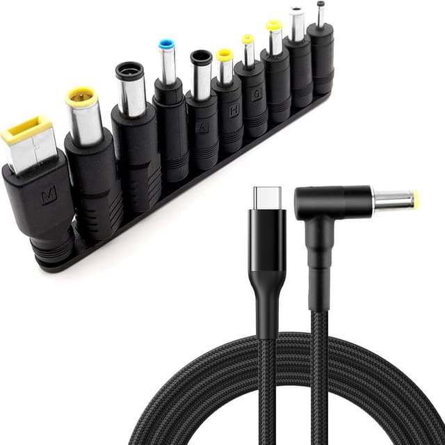 NÖRDIC USB‐C till DC‐strömkabel med 10st adaptrar 1.8m