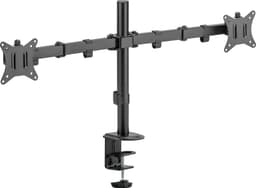 Essentials Dual Static monitorarme (sort)