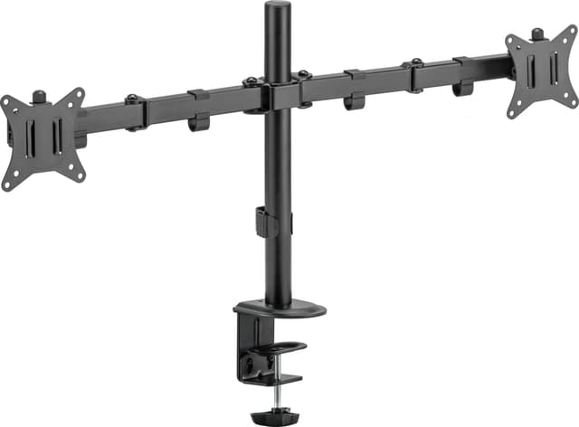 Essentials Dual Static monitorarmar (svarta)
