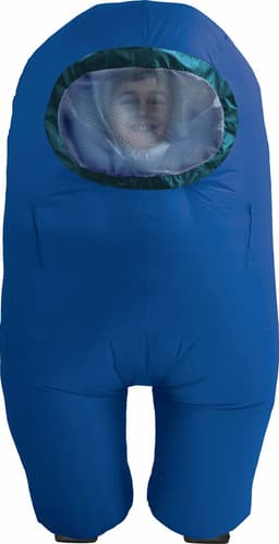 YuMe Toys Among Us oppusteligt kostume til børn (Blå)