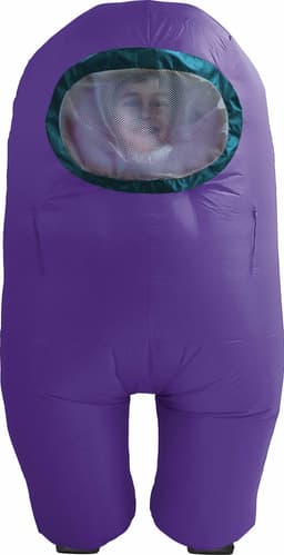 YuMe Toys Among Us oppusteligt kostume til børn (Lilla)