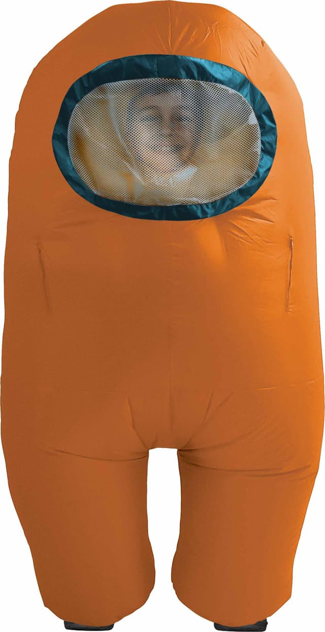 YuMe Toys Among Us uppblåsbar kostym för barn (Orange)
