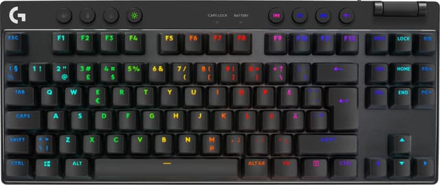 Logitech G PRO X TKL Lightspeed Tactile trådlöst tangentbord (svart)