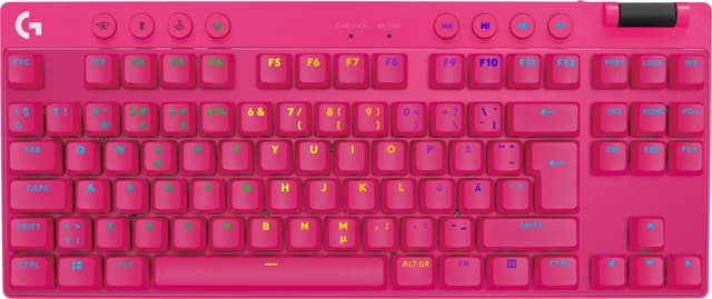 Logitech G PRO X TKL Lightspeed Tactile trådlöst tangentbord (rosa)