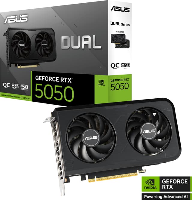 GeForce RTX 5050 DUAL OC - 8GB GDDR6 RAM - Grafikkort