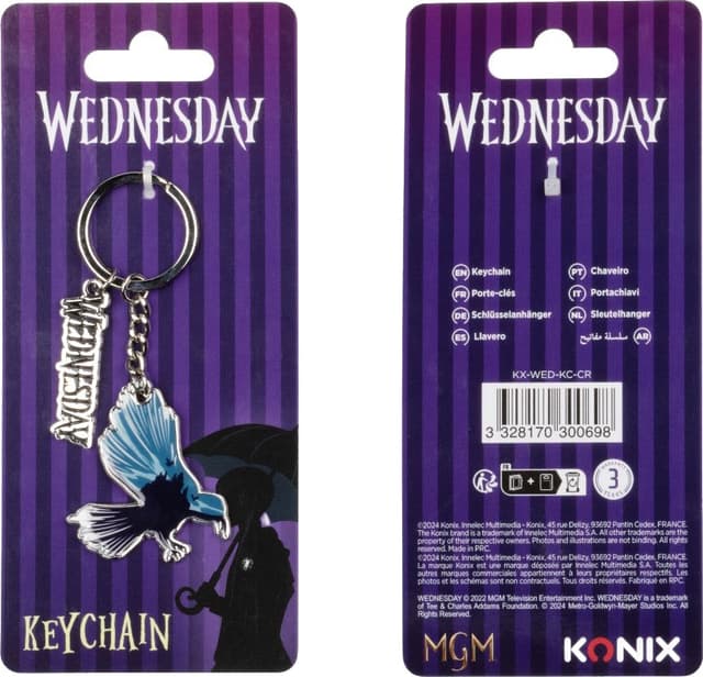 Konix Wednesday nyckelkedja (Crow)