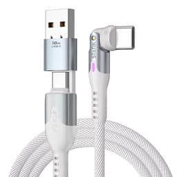 Kabel PowerPivot Pro Nylonflettet USB-C Til USB-C Hvit 1 m
