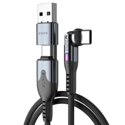 Kabel PowerPivot Pro Nylonflettet USB-C Til USB-C Svart 1m
