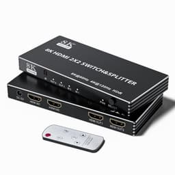 NÖRDIC HDMI 2.1 -kytkin ja -jakaja 2x2 8K60Hz 4K120Hz HDR HDCP2.3