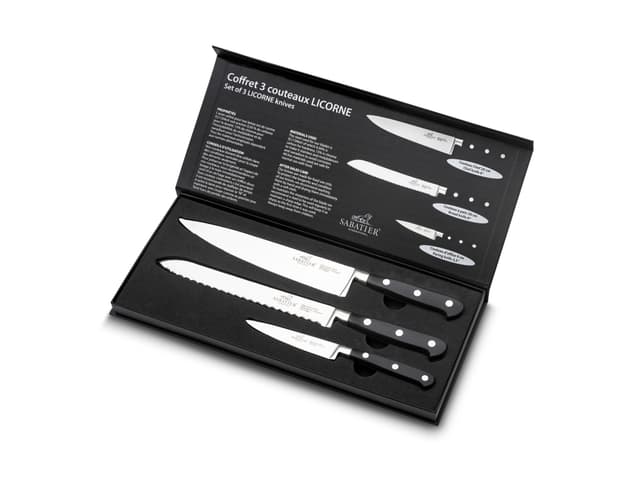 Lion Sabatier International Knivsæt med brødkniv Steel/Black