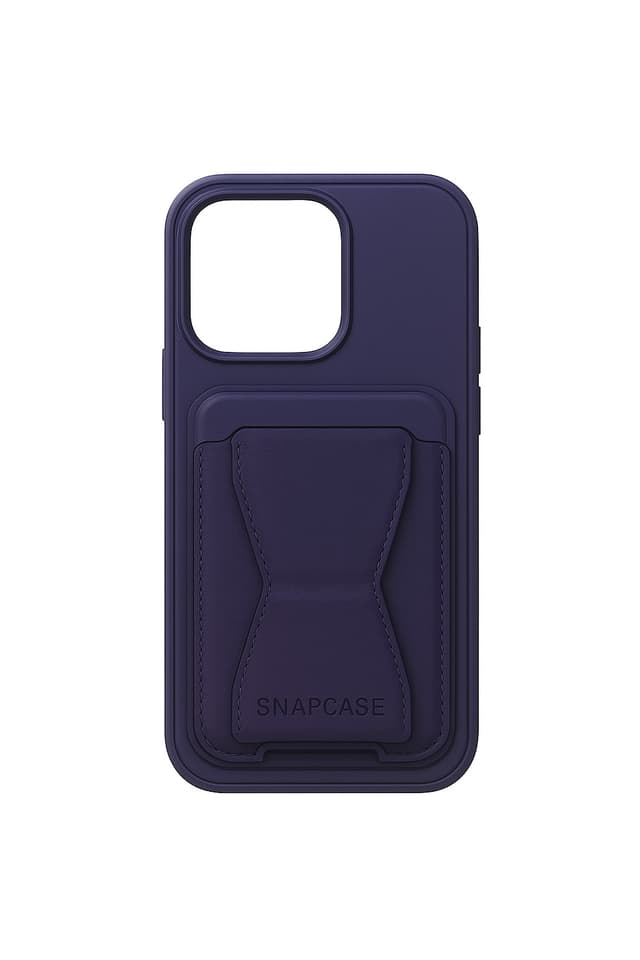 Snapcase iPhone 15 2 kort Plånbok (Mörklila)