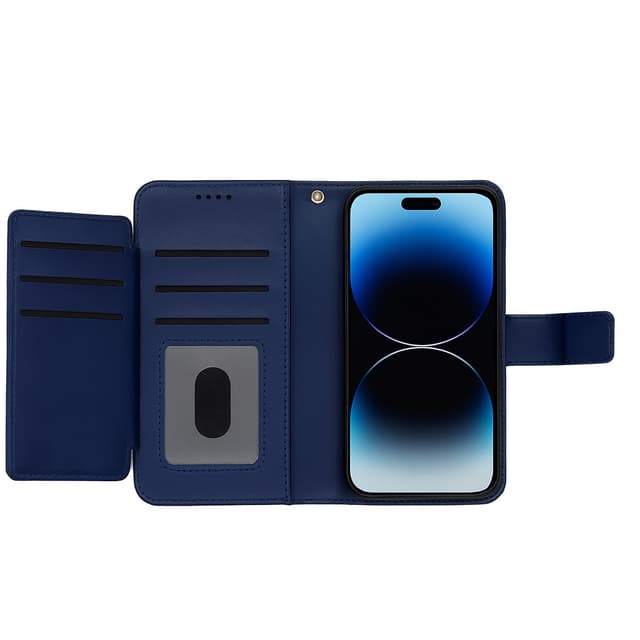 Leather Wallet 9 Card Iphone 16 Pro (blue)
