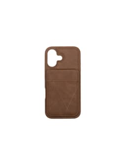 Snapcase Iphone 16 flipcover 4 kort (Mörkbrun)