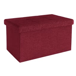 Hopfällbar Sittpall 49x30x30 cm Fotstöd (röd)