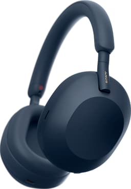 Sony WH-1000XM5 trådløse around-ear høretelefoner (midnight blue/hardcase)