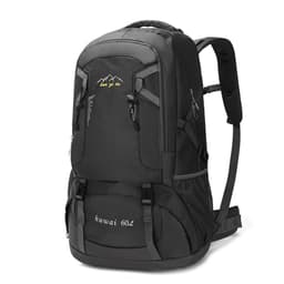 60L ryggsekk for fjellklatring og fotturer Sort