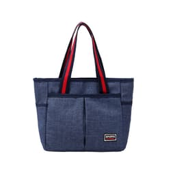 Kangaskassi naisille, rento olkalaukku jokapäiväiseen käyttöön Harmaa