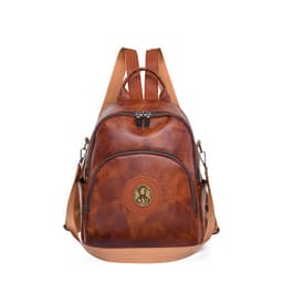 PU-nahkainen reppu naisille Ruskea