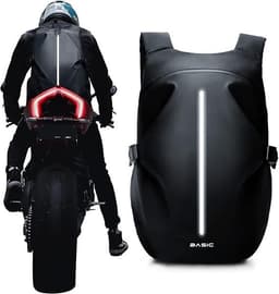 Reflekterende Motorcykel Rygsæk - Sort, Multi-Purpose Design
