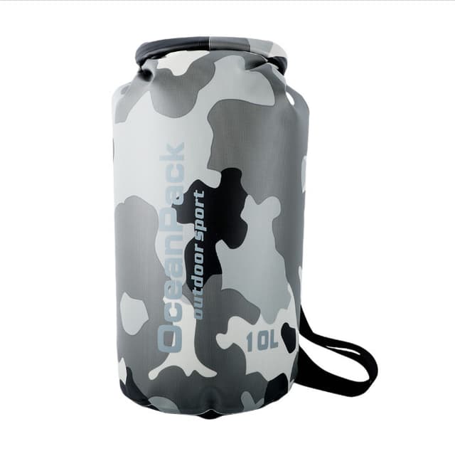 Axelbandslös Vattentät Ryggsäck för Utomhuscamping - Kamouflage Grå XX