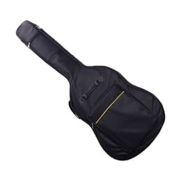 41 tommers akustisk gitarbag - polstret gigbag med ryggsekkstropper Svart+gul