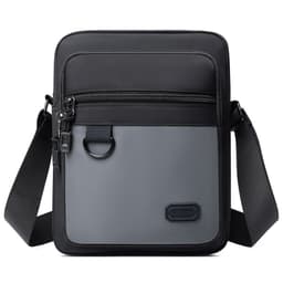 Tyylikäs Oxford-kangasta oleva pystysuuntainen olkalaukku miehille Harmaa