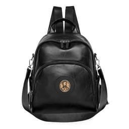 PU-nahkainen reppu naisille Musta