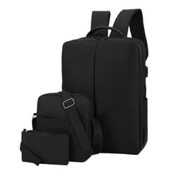 Stilren Nylon Ryggsäcksset - Perfekt för Företag & Skola Sort