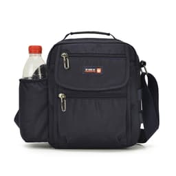 Miesten olkalaukku vesipullotelineellä Musta