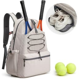 Tilava tennislaukku kenkälokerolla Beige