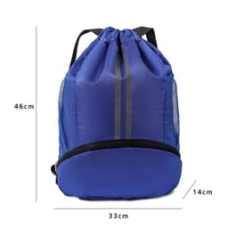 Basketbollryggsäck med stor kapacitet och skofack Blå