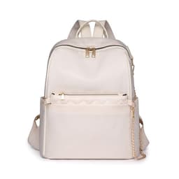 Musta nylonreppu, jossa kirjontayksityiskohdat Valkoinen